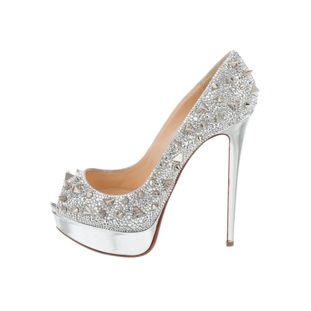 CHRISTIAN LOUBOUTIN Silver Ery Mix 150mm Spike Acc